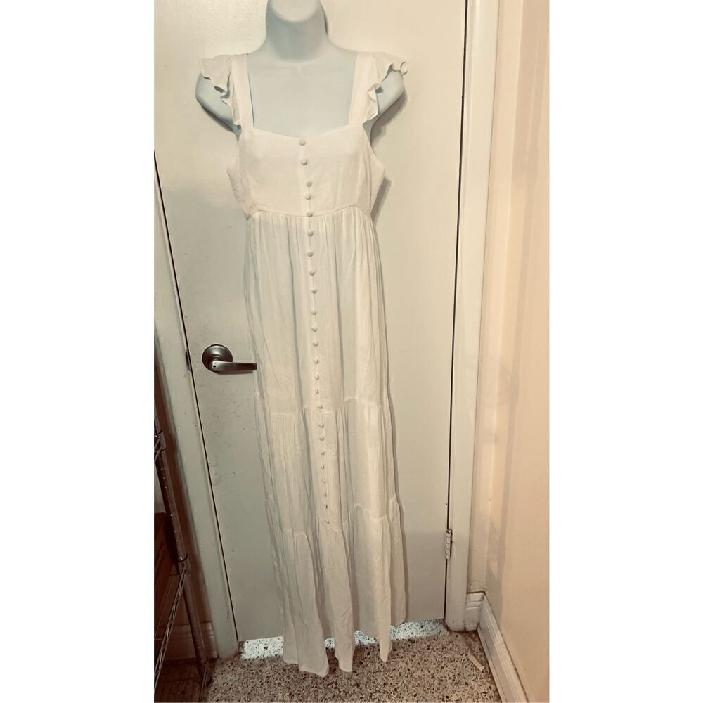BB Dakota Ready Yacht Dress White Gauze Womens Dress Womens SZ XS New - Picture 1 of 15